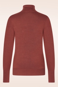 Zilch - High Neck top in mahoniebruin 2