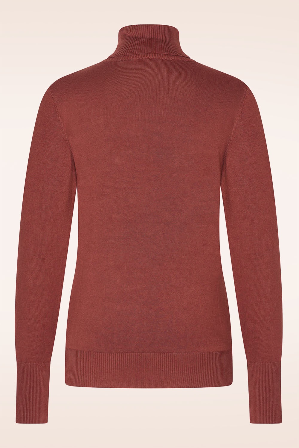 Zilch - High Neck top in mahoniebruin 2