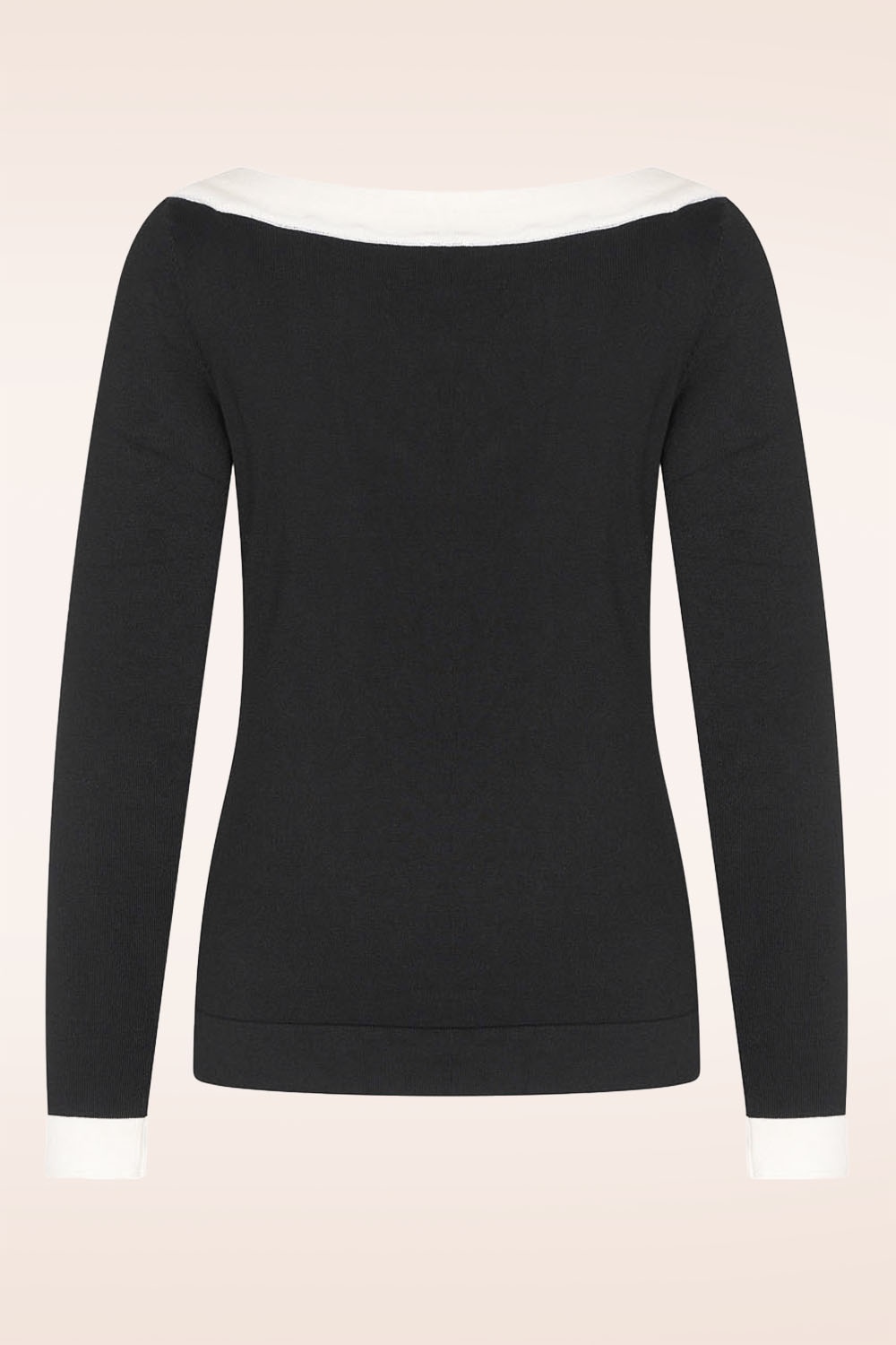 Zilch - Boatneck top in zwart en wit 2