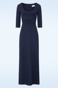 Vintage Chic for Topvintage - Topvintage exclusive ~ Davina maxi jurk in navy