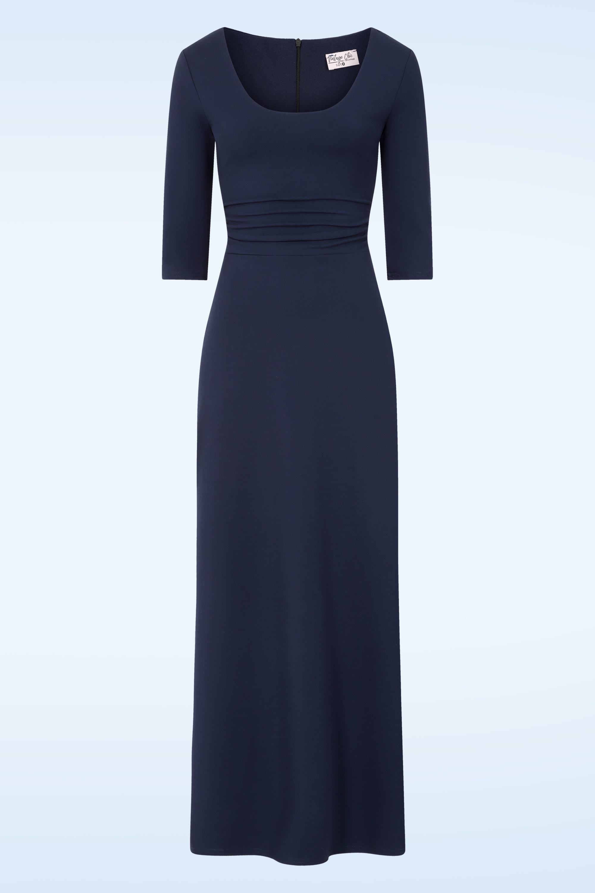 Vintage Chic for Topvintage - Topvintage exclusive ~ Davina maxi jurk in navy