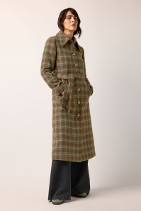 King Louie - Arabella Coppa Check mantel in beer bruin