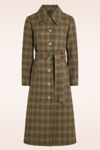 King Louie - Arabella Coppa Check mantel in beer bruin 2