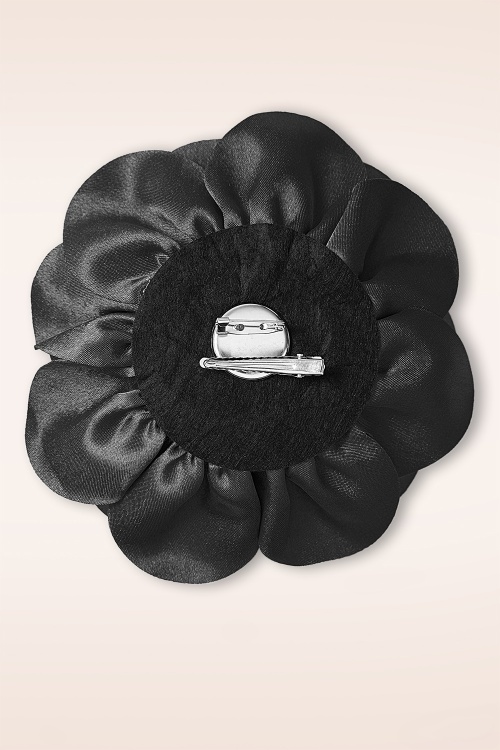 Banned Retro - Romantic Bloom broche in zwart 3