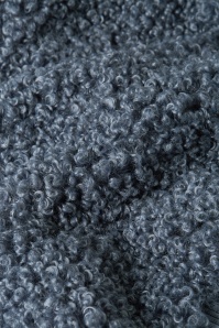 King Louie - Isa Basil faux fur jasje in nachtblauw 4