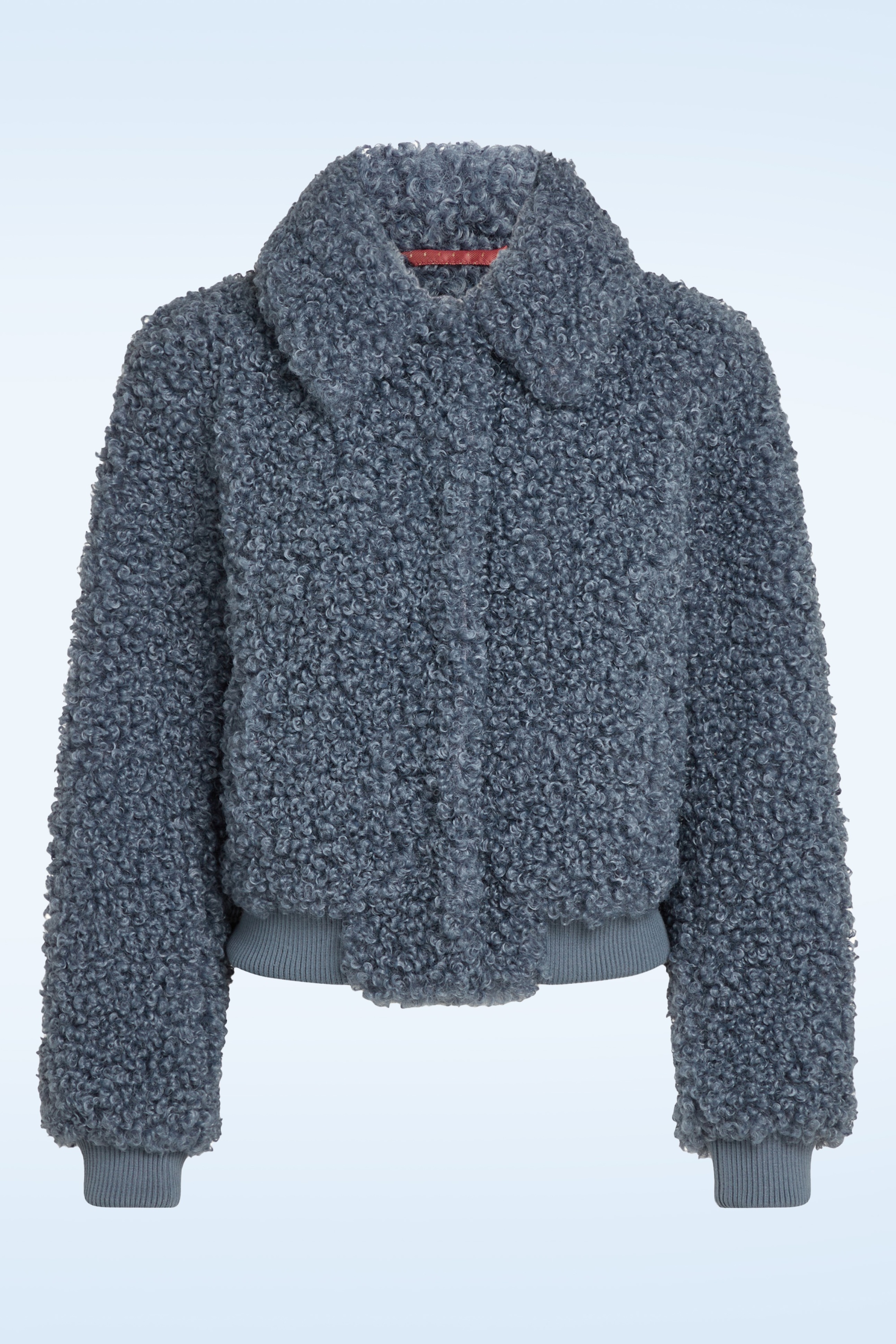 King Louie - Isa Basil faux fur jasje in nachtblauw 2