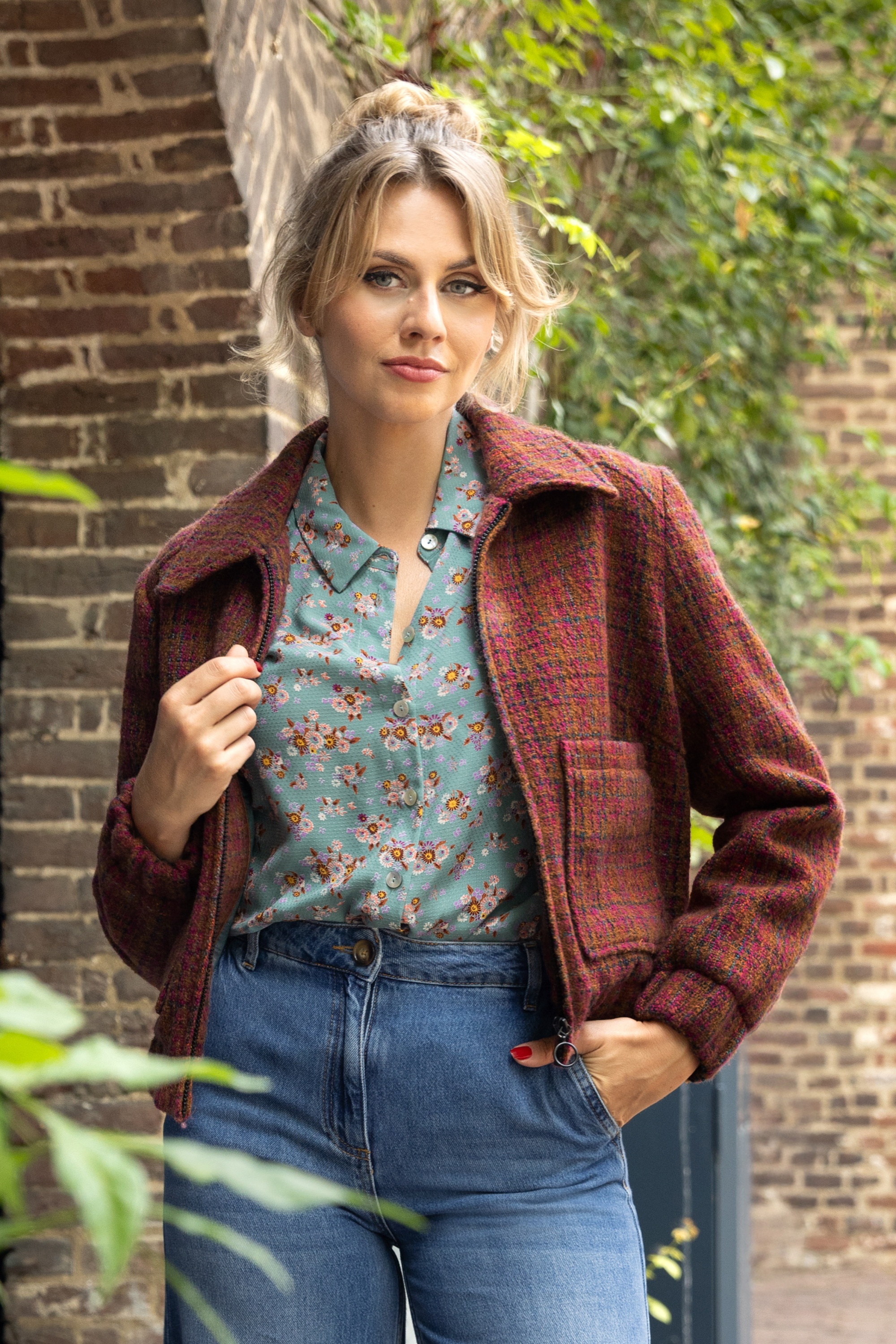 King Louie - Isla Pisaro jasje in wild fuchsia