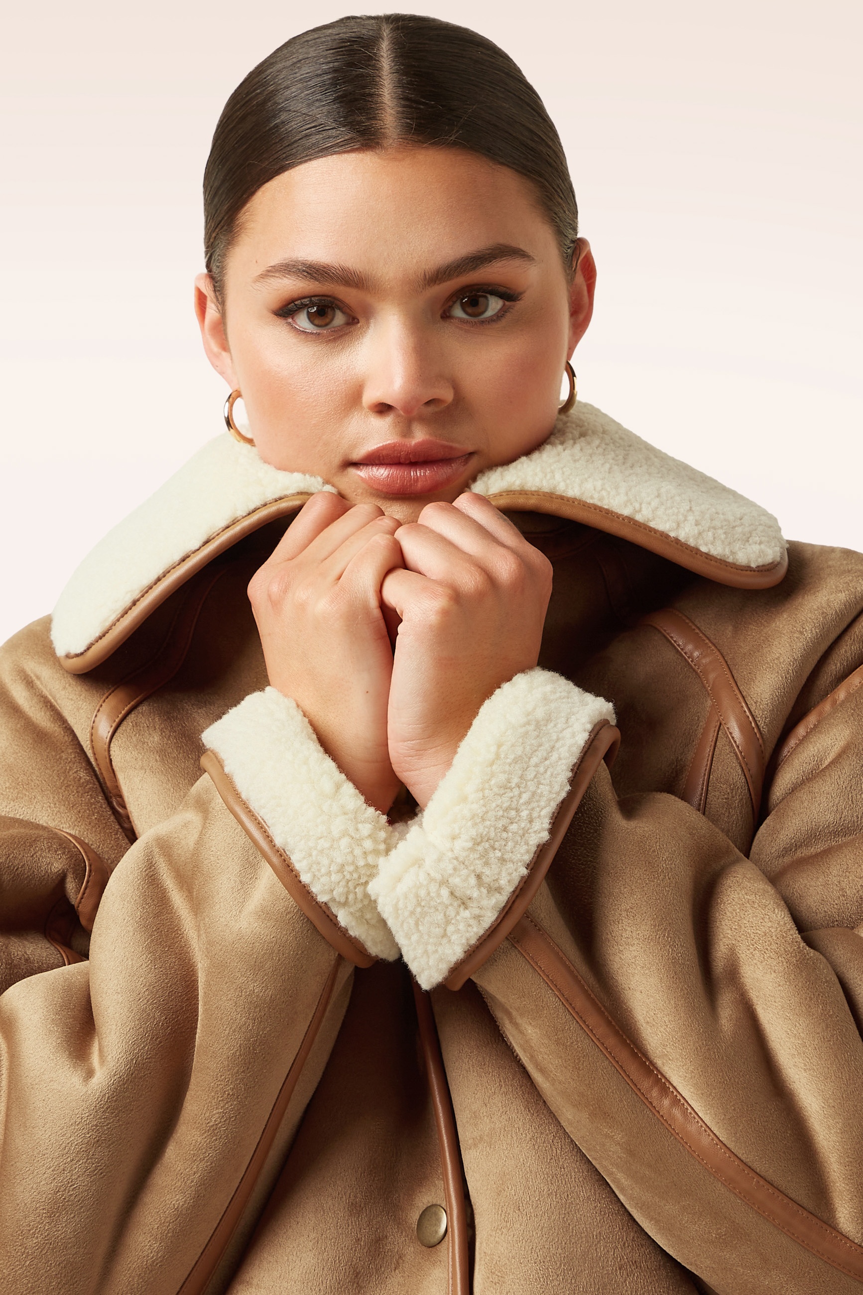 King Louie - Monia Lammy jas in naturel  6