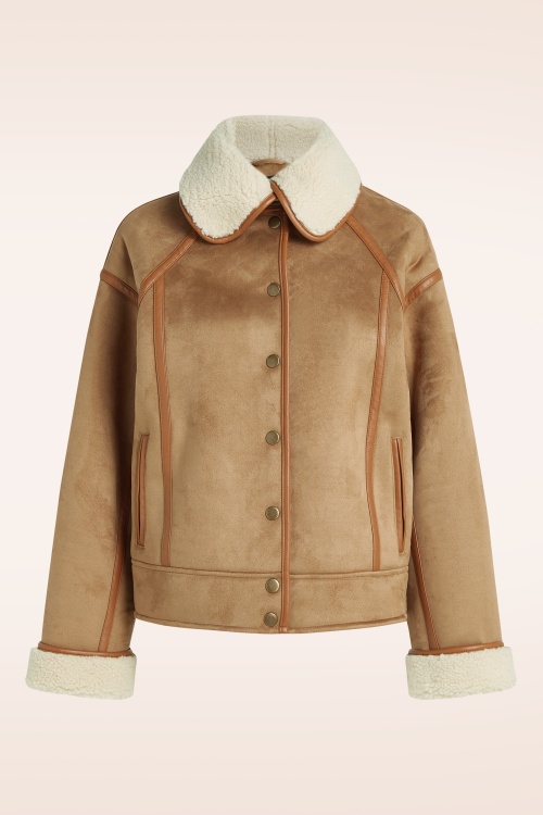 King Louie - Monia Lammy jas in naturel  2