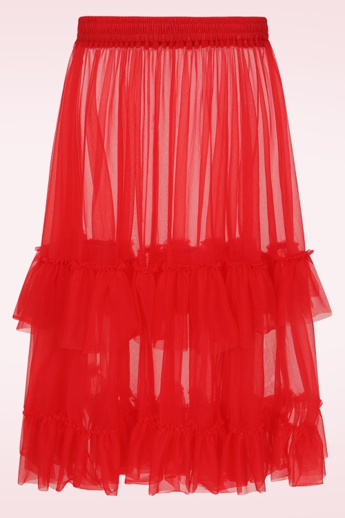 Banned Retro - Mia petticoat in rood 3