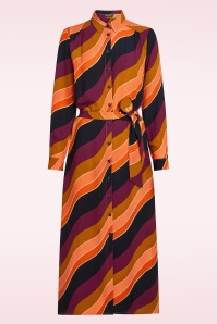 King Louie - Olivia Razzle midi jurk in Beaujolais rood 2