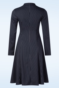 Femkit - Gennifer Pinstripe jurk in donkerblauw 3