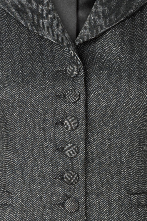 Femkit - Margie gilet in donker antraciet  2