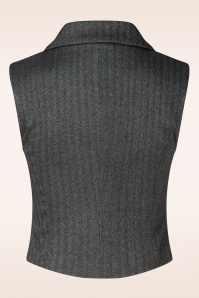Femkit - Margie gilet in donker antraciet  3