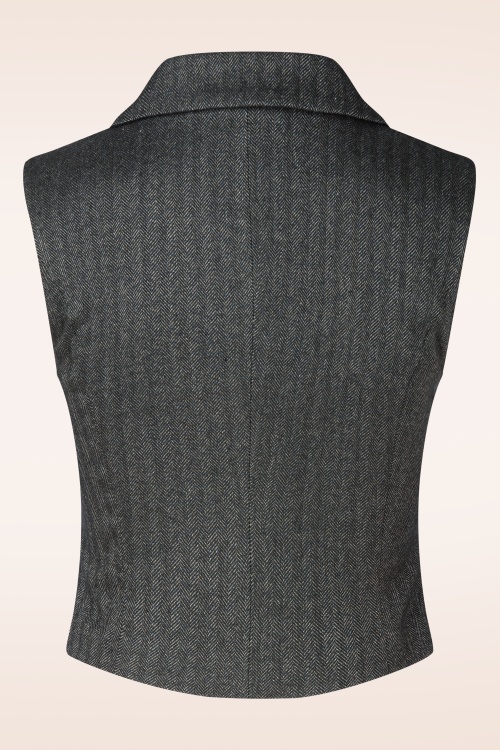 Femkit - Margie gilet in donker antraciet  3