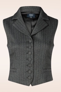 Femkit - Margie gilet in donker antraciet 
