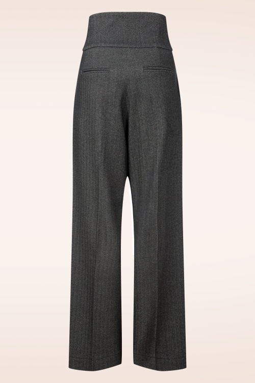 Femkit - Bonny High Waist pantalon in donker antraciet  3