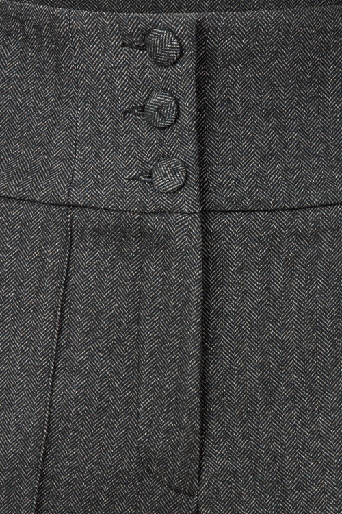 Femkit - Bonny High Waist pantalon in donker antraciet  2