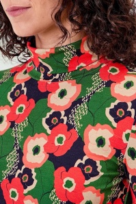 Princesse Nomade  - Emma top met col in groen en multi 2