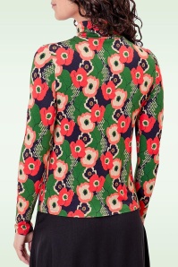 Princesse Nomade  - Emma top met col in groen en multi 4