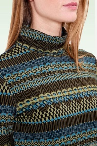 Princesse Nomade  - Biba top met col in groen en multi 2