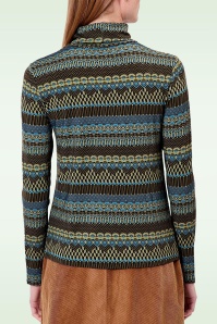 Princesse Nomade  - Biba top met col in groen en multi 4