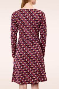 Princesse Nomade  - Carla jurk in baksteenrood en multi 3