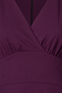 Vintage Chic for Topvintage - Topvintage exclusive ~ Helaine swing jurk in aubergine  2