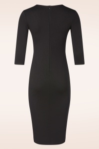 Vintage Chic for Topvintage - Topvintage exclusive ~ Eden pencil jurk in zwart 3