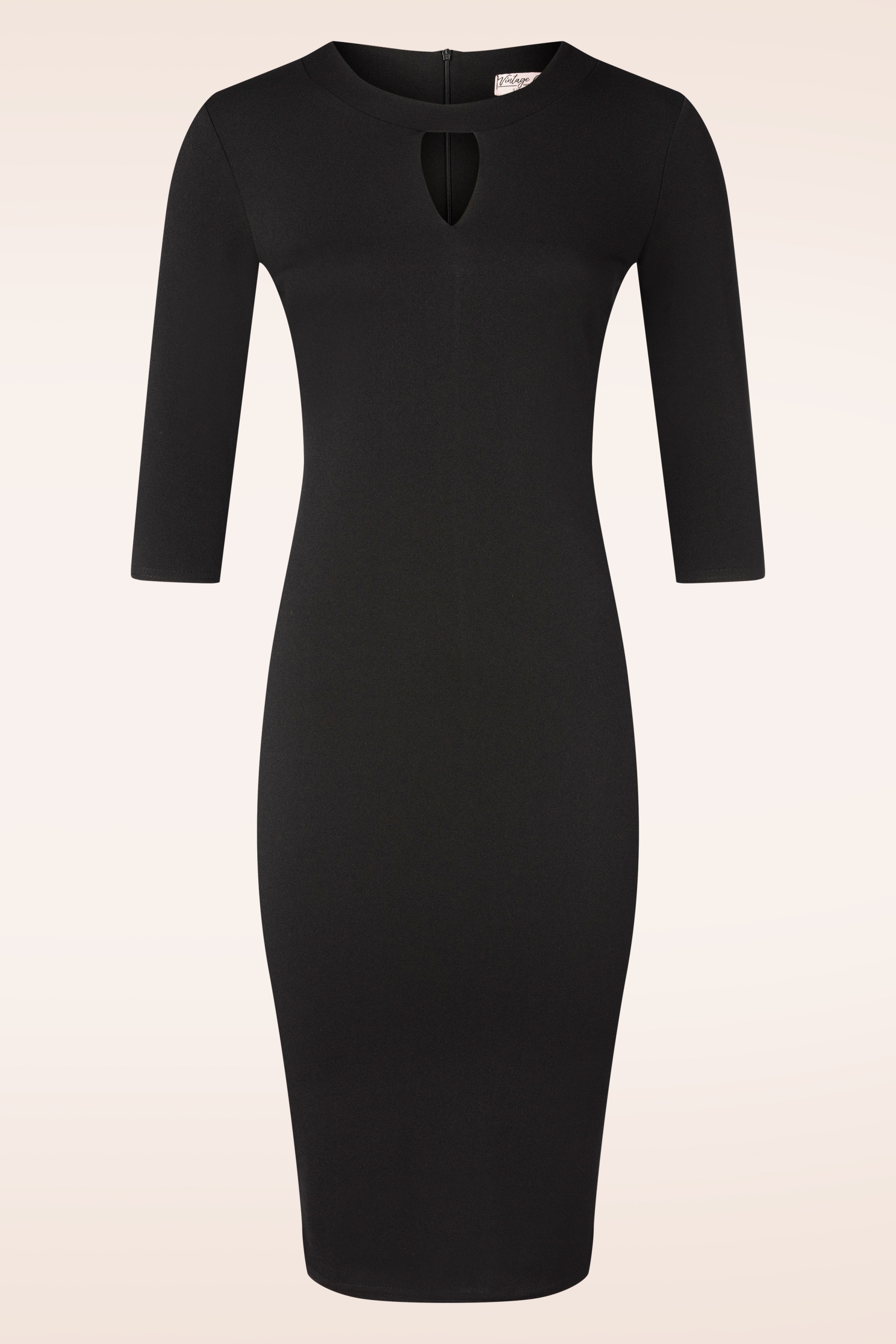 Vintage Chic for Topvintage - Topvintage exclusive ~ Eden pencil jurk in zwart