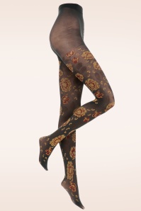 Marcmarcs - Flower 40 Den panty in zwart 3