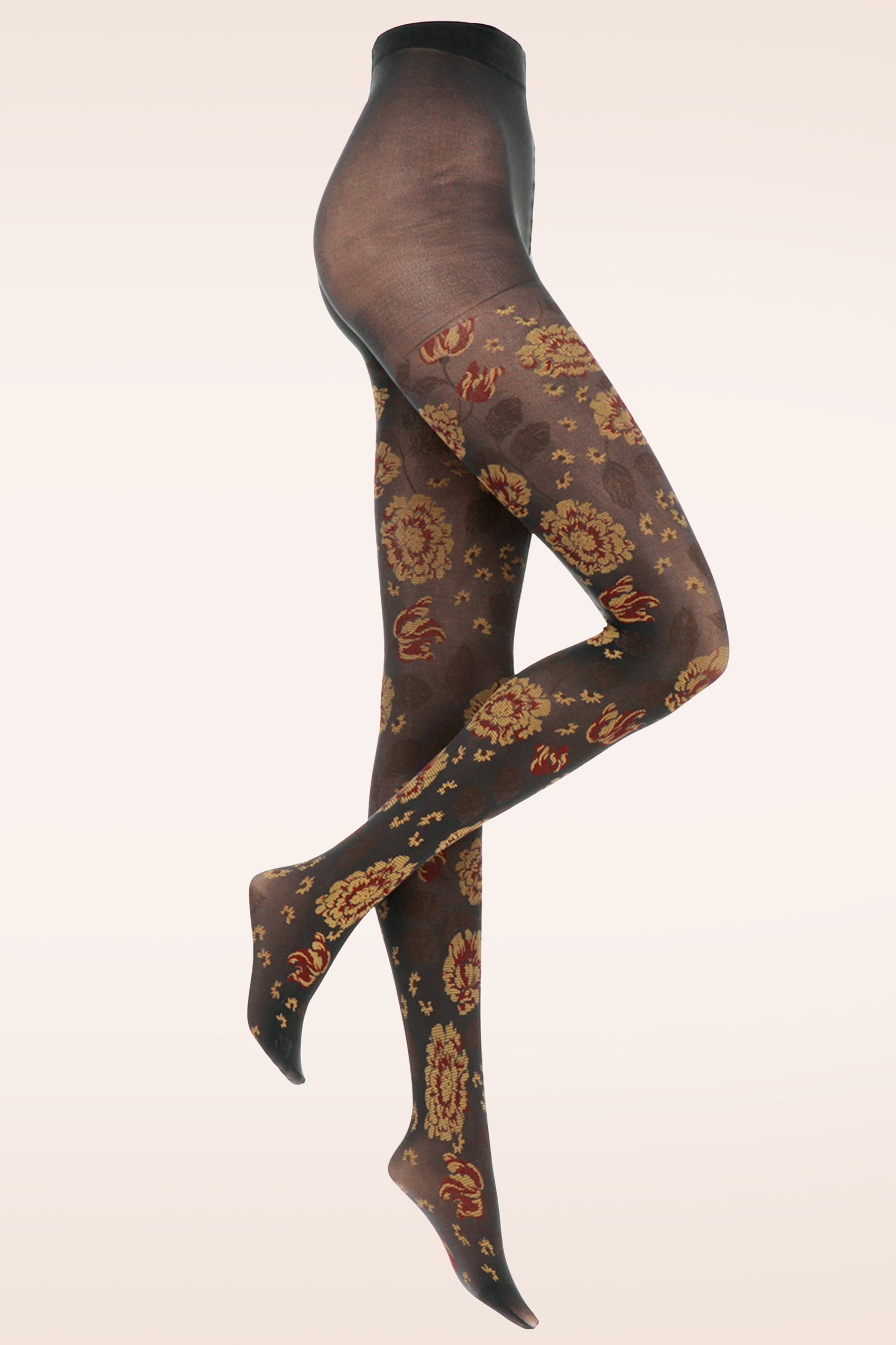 Marcmarcs - Flower 40 Den panty in zwart 3