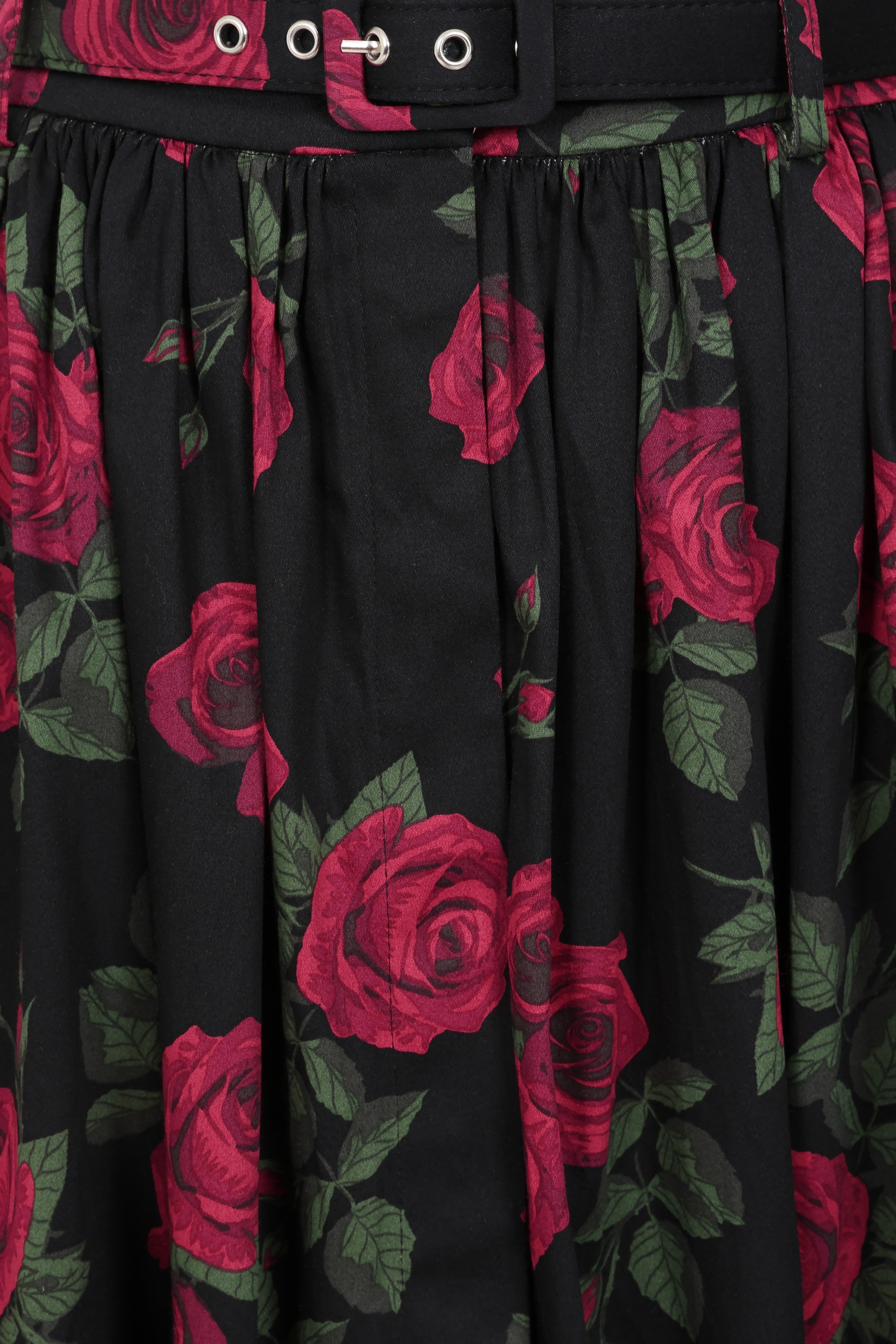 Banned Retro - Rose swing rok in zwart 2