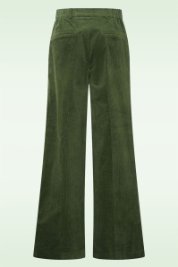 Cloud9 - Flora Wide Leg Corduroy broek in donkergroen 2