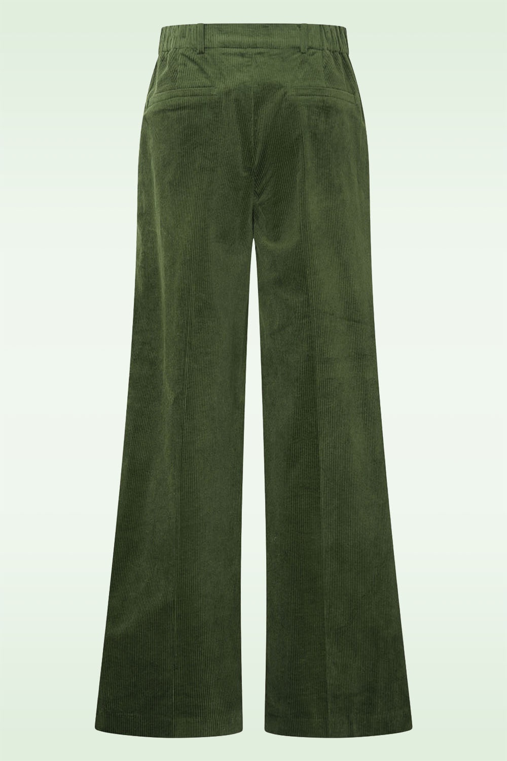 Cloud9 - Flora Wide Leg Corduroy broek in donkergroen 2