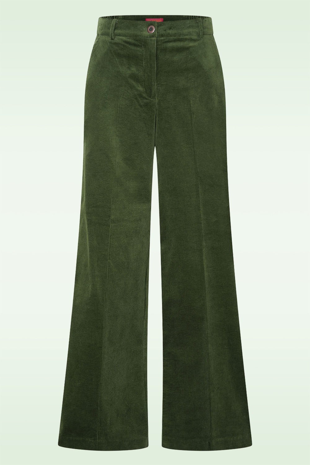 Cloud9 - Flora Wide Leg Corduroy broek in donkergroen