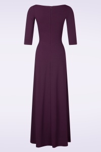 Vintage Chic for Topvintage - Topvintage exclusive ~ Amelia maxi jurk in aubergine  3