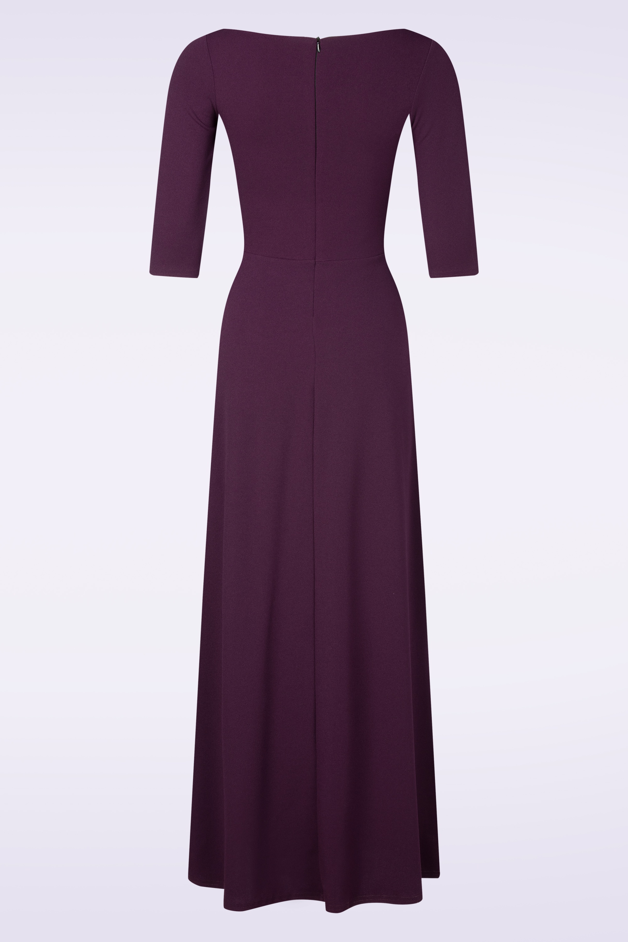 Vintage Chic for Topvintage - Topvintage exclusive ~ Amelia maxi jurk in aubergine  3