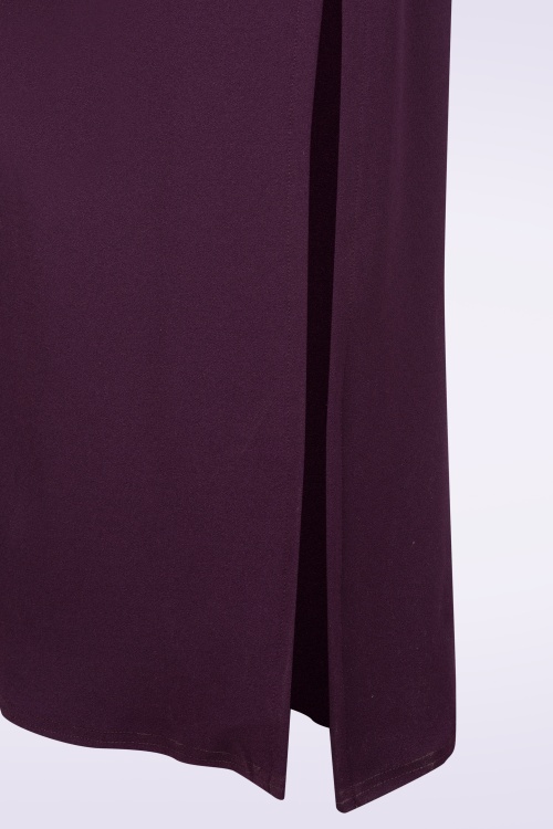Vintage Chic for Topvintage - Topvintage exclusive ~ Amelia maxi jurk in aubergine  2
