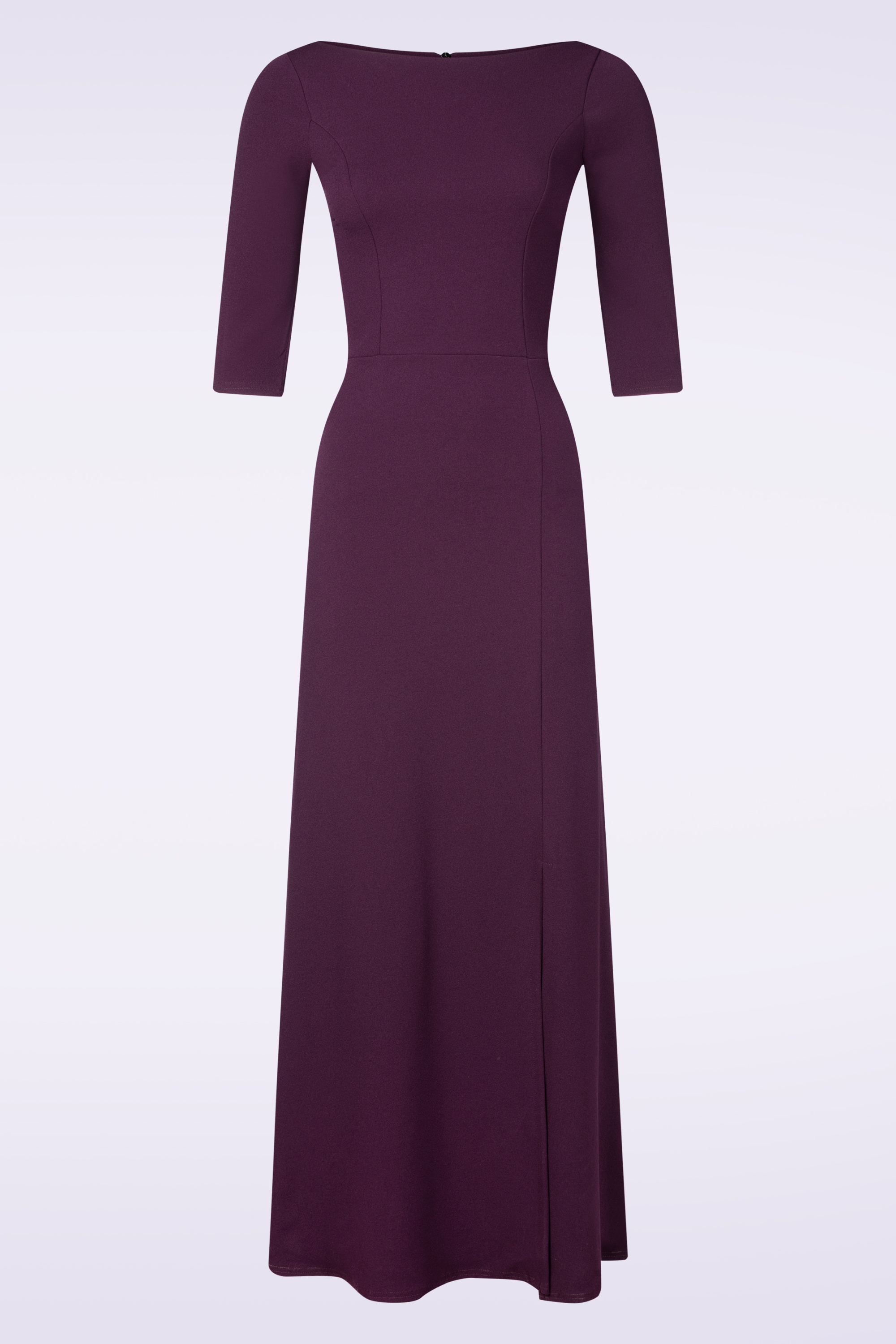 Vintage Chic for Topvintage - Topvintage exclusive ~ Amelia maxi jurk in aubergine 