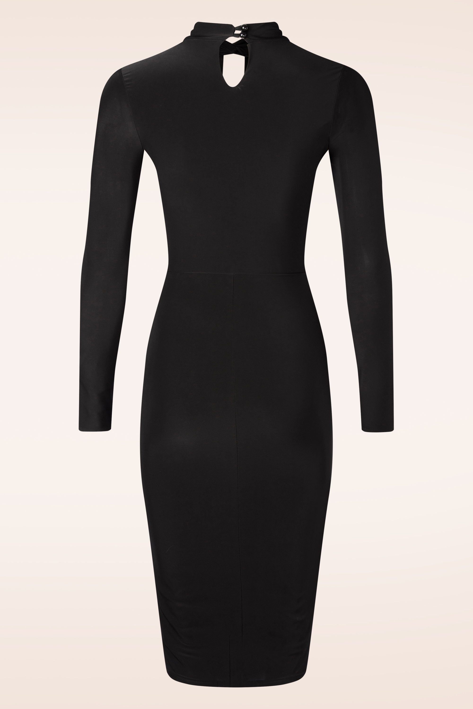 Vintage Chic for Topvintage - Topvintage exclusive ~ Isabel slinky pencil jurk in zwart 3