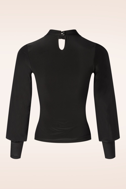 Vintage Chic for Topvintage - Topvintage exclusive ~ Ophelia slinky top in zwart 3