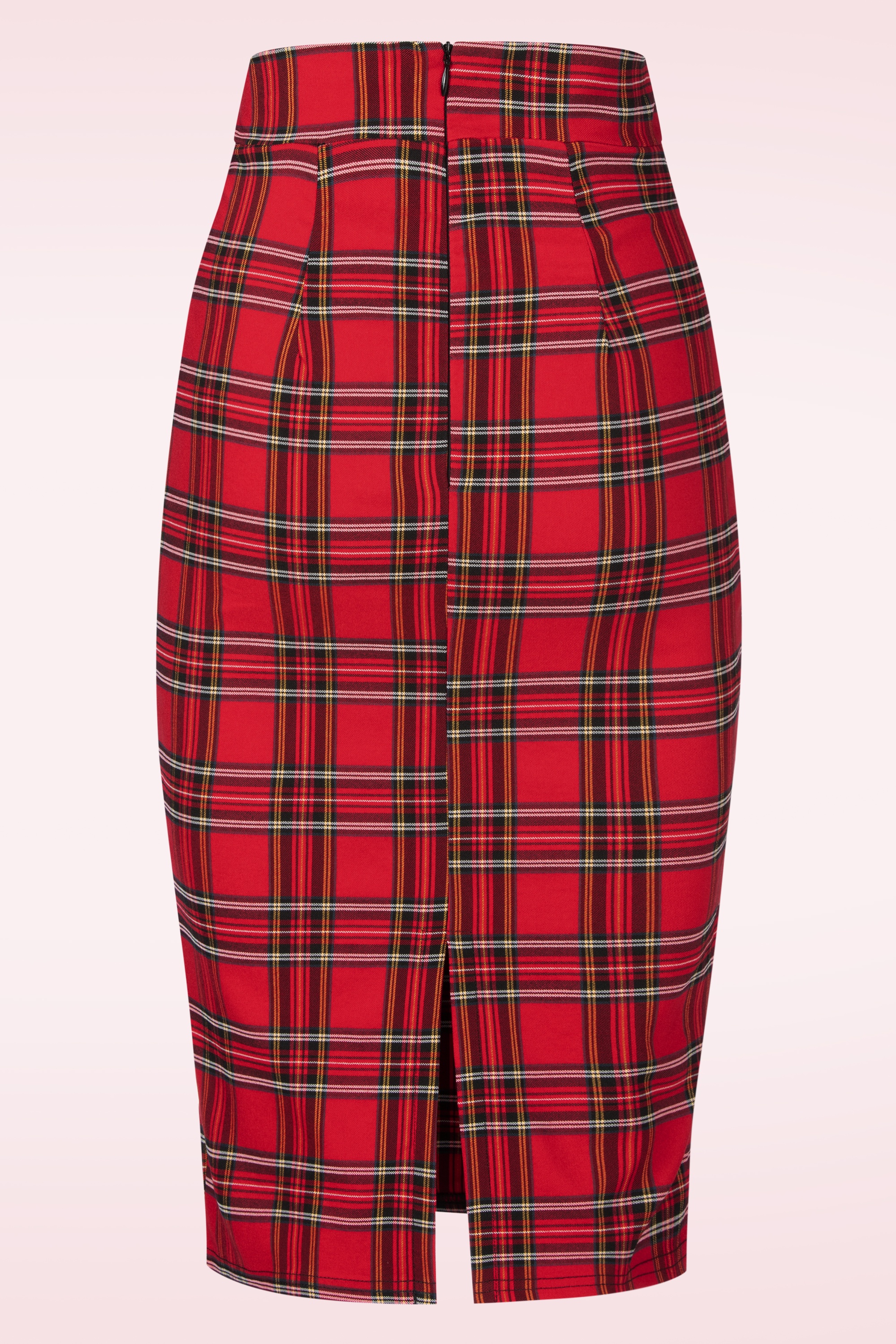 Vintage Chic for Topvintage - Topvintage exclusive ~ Teagan tartan pencil rok in rood 3