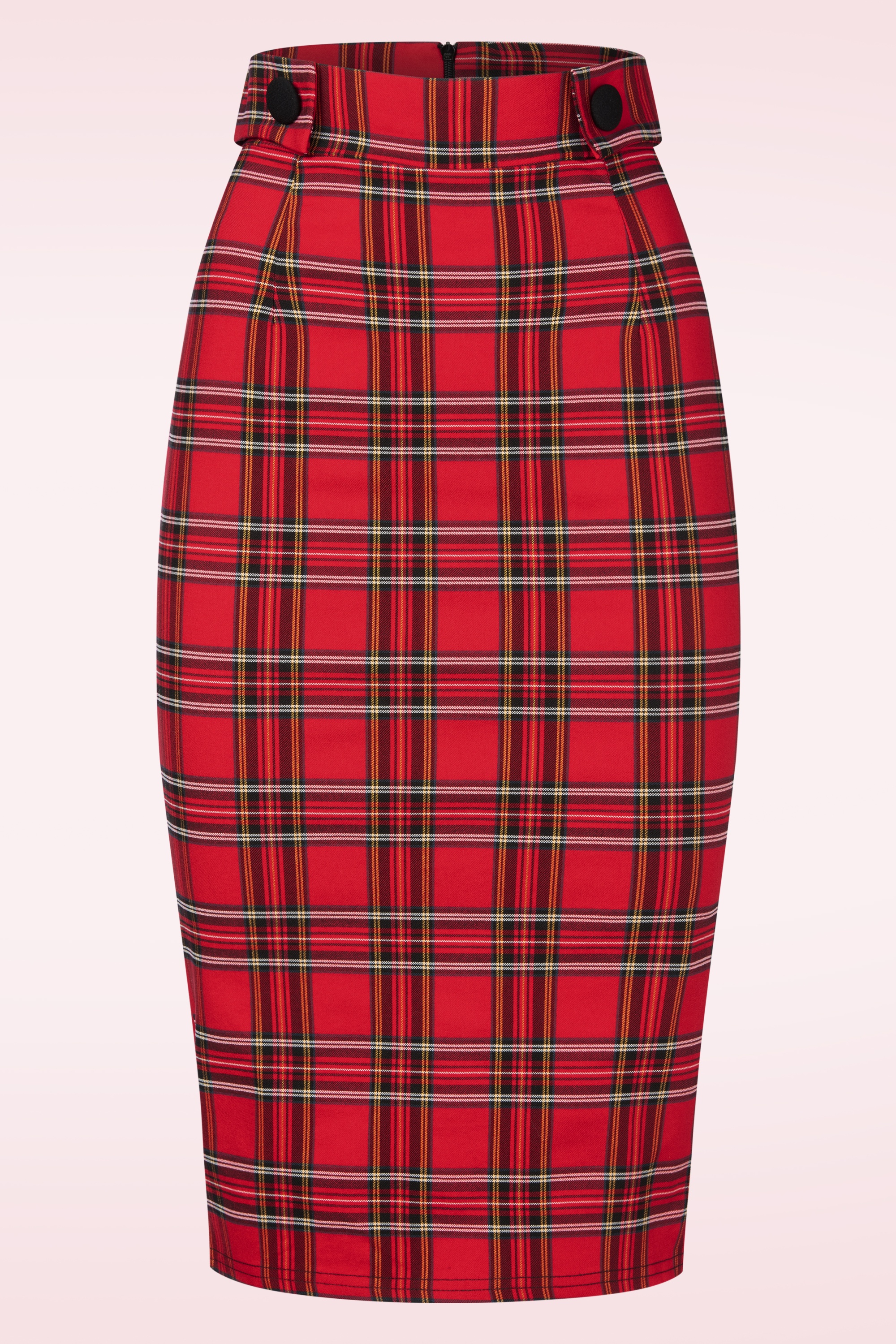 Vintage Chic for Topvintage - Topvintage exclusive ~ Teagan tartan pencil rok in rood
