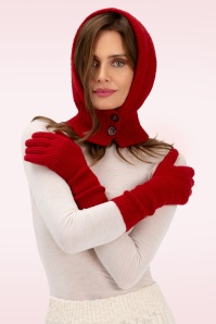 Powder - Sofia lange handschoenen in scarlet rood 3