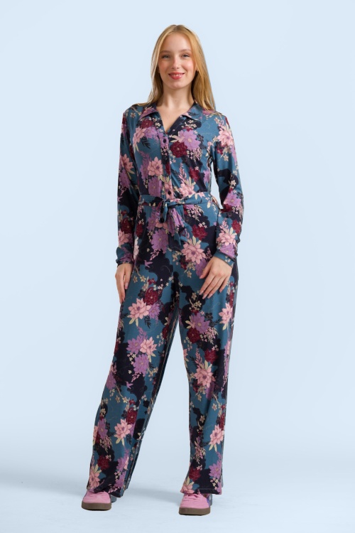 LaLamour - Bella jumpsuit in Oriental Bird 2