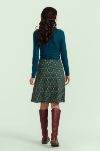 LaLamour - Esmée Barock Flower rok in groen 3