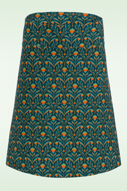 LaLamour - Chrissy Cross Barock Flower jurk in groen