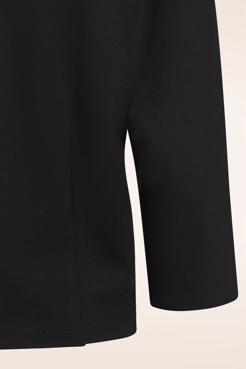 Banned Retro - Elsie jersey top in zwart 3