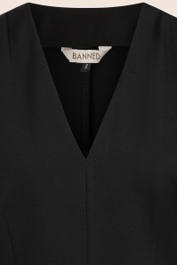 Banned Retro - Elsie jersey top in zwart 2